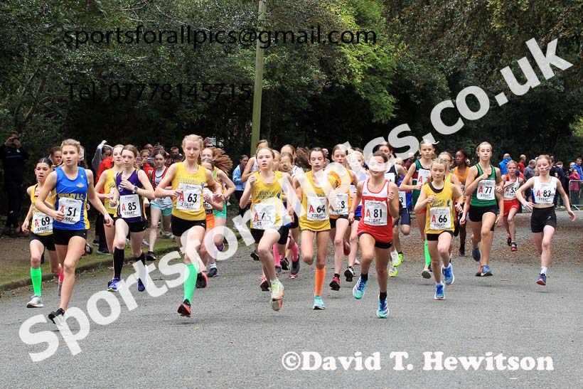 Girls under-13s 2023 Northern 6 and 4 Stage Relays and Youngsters, Birkenhead Park, Wirral.  Photo: David T. Hewitson/Sports for All Pics
